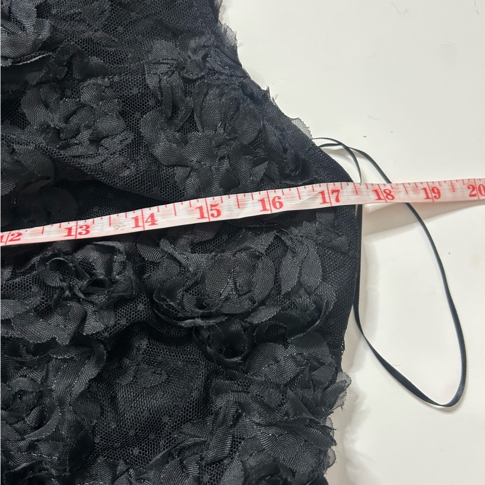 NWT (size 10) Lipsy Black 3d Floral Mesh Midaxi Bodycon Dress - Picture 10 of 10